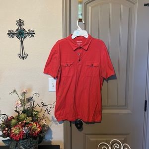 Banana Republic Men’s Medium Salmon Polo Style Shirt